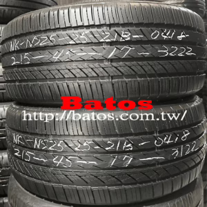 215/45-17 南港 優質二手輪胎【請仔細詳閱商品說明】