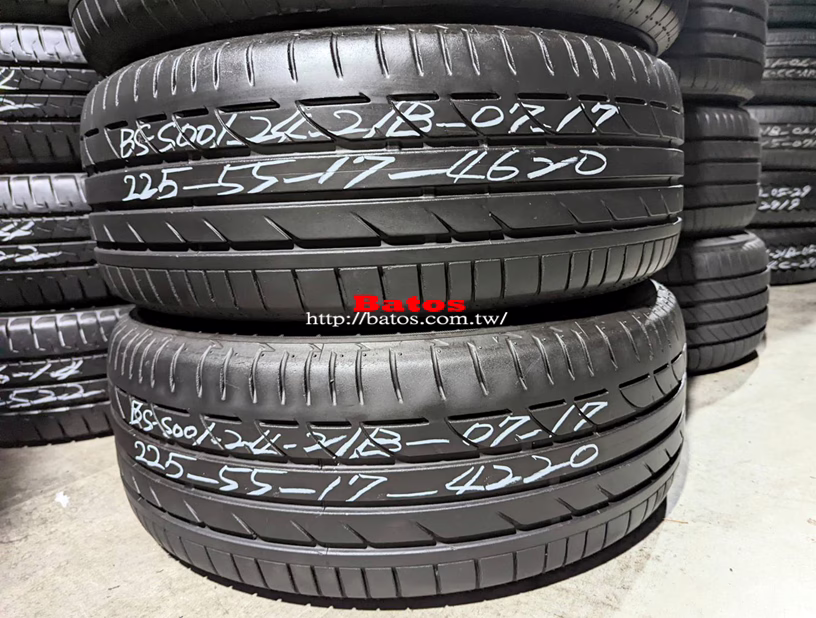 225/55-17 普利司通 優質二手輪胎【請仔細詳閱商品說明】