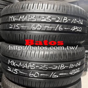 215/60-16 瑪吉斯 X2 優質二手輪胎【請仔細詳閱商品說明】
